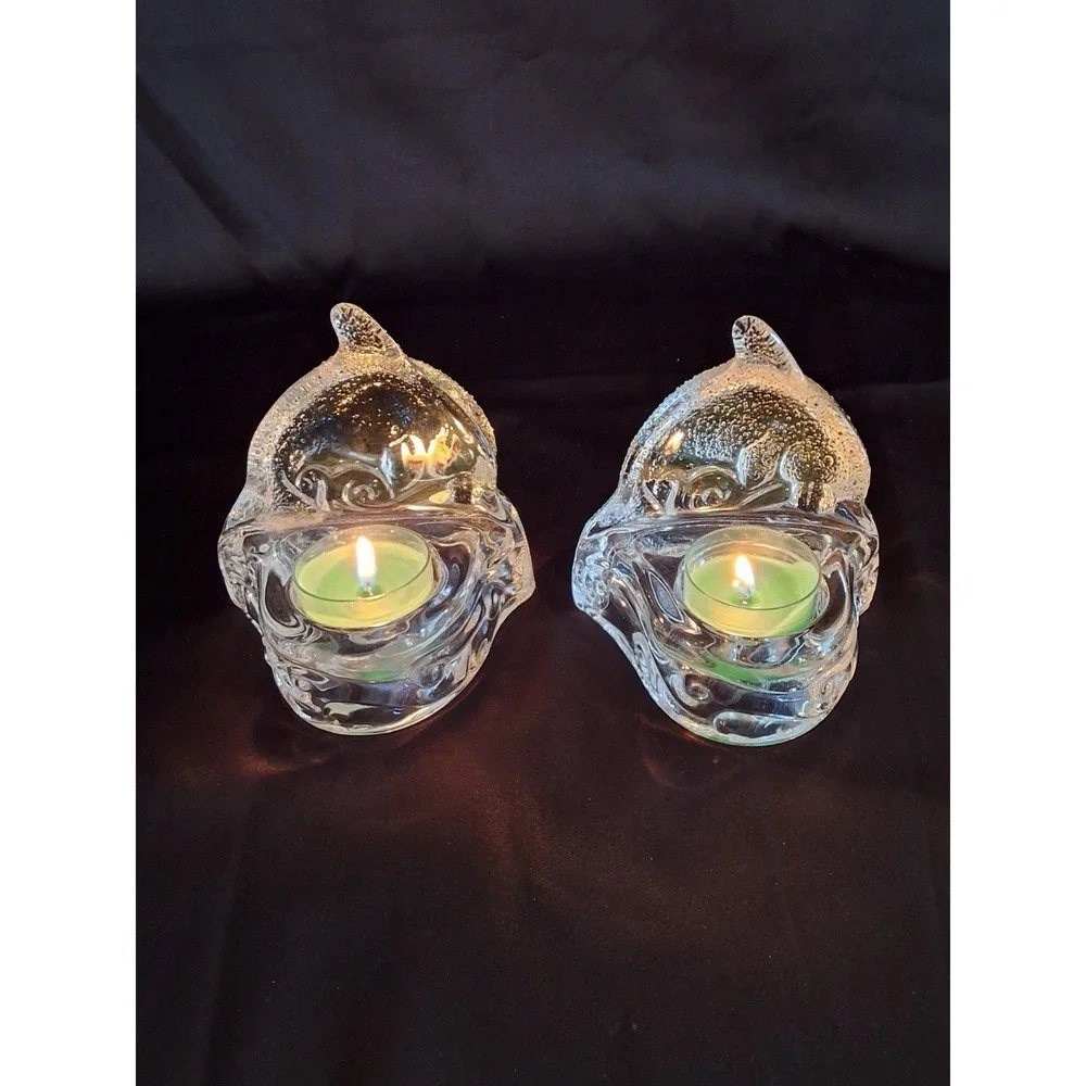 2 Vintage Partylite Dolphin Tea Light Candle Holders - Picture 5 of 5